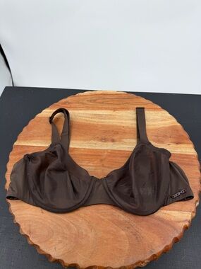 SKIMS Brown Underwire Sheer Scoop Bra